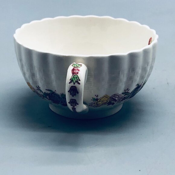 copeland spode Rose Briam tea cup white floral #3 embossed made in England READ - Picture 5 of 8